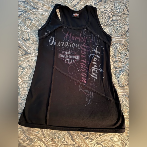Harley-Davidson Tops - Harley-Davidson Black and Purple Graphic Tank